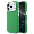 Coque iPhone 17 Pro Lacoste Iconic Petit Pique Metal Logo - Compatible MagSafe - Verte