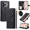 Étui iPhone 17 Pro portefeuille matelassé luxueux