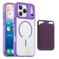 Coque MagSafe iPhone 17 Pro avec porte-cartes - Violete / Transparente