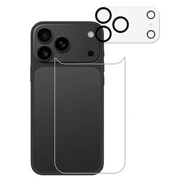 iPhone 17 Pro Max 2-en-1 Set Protecteur en verre trempé pour le dos et l\'objectif de l\'appareil photo - Clair