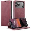 Étui Portefeuille iPhone 17 Pro Max Caseme Série 013 - Bordeaux