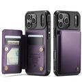 Étui Caseme C22 iPhone 17 Pro Max avec portefeuille de cartes protégé par RFID - Violet