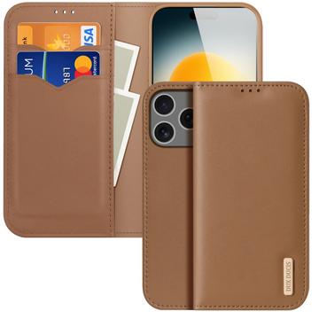 Etui Portefeuille iPhone 17 Pro Max en Cuir Dux Ducis Hivo