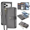 Étui portefeuille en cuir iPhone 17 Pro Max avec couverture magnétique Dux Ducis Lawa