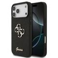 Coque iPhone 17 Pro Max Guess Fixed Glitter 4G Metal Logo - Noire