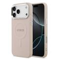 Coque Hybride iPhone 17 Pro Max Guess Saffiano - Compatible MagSafe - Rose
