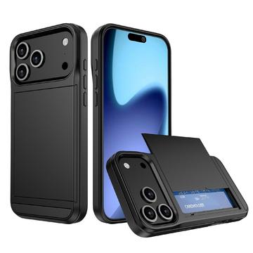 Coque Hybride iPhone 17 Pro Max avec Fente pour Carte Coulissante