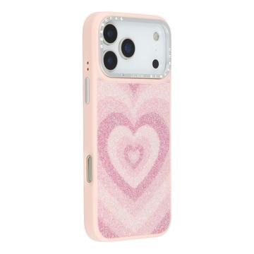 Coque hybride magnétique iPhone 17 Pro Max Jaucase avec motif de coeur - Rose