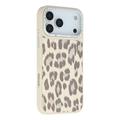 Coque hybride magnétique iPhone 17 Pro Max Jaucase Imprimé léopard - Blanche