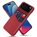 Coque iPhone 17 Pro Max avec Porte-Cartes KSQ - Rouge