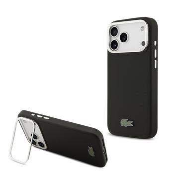 Coque pour support d\'appareil photo iPhone 17 Pro Max Lacoste Iconic Petit Pique - Compatible MagSafe - Noire