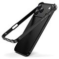 iPhone 17 Pro Max Pare-chocs en métal avec bords surélevés - Noir