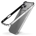 iPhone 17 Pro Max Pare-chocs en métal avec bords surélevés - Argenté