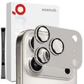 iPhone 17 Pro Max Northjo Protection complète de l'objectif de l'appareil photo en métal mat et verre trempé