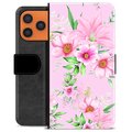 Étui Portefeuille Premium iPhone 17 Pro Max - Fleurs à L'aquarelle