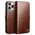 Etui Portefeuille iPhone 17 Pro Max en Cuir Qialino Classic