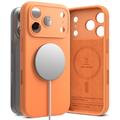 Coque MagSafe iPhone 17 Pro Max en Silicone Liquide Ringke - Tangerine
