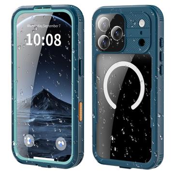 Coque étanche iPhone 17 Pro Max Shellbox M Series IP68 - Housse de plongée avec compatibilité MagSafe - Bleue