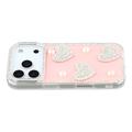 Coque hybride iPhone 17 Pro Max Amour étincelant et perle - Rose