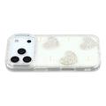 Coque hybride iPhone 17 Pro Max Amour étincelant et perle - Blanche