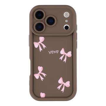 Coque TPU antichoc élégante iPhone 17 Pro Max avec bords relevés - Marrone / arc