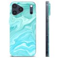 Coque iPhone 17 Pro Max en TPU - Marbre Bleu
