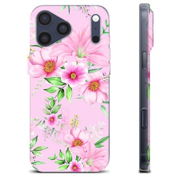 Coque iPhone 17 Pro Max en TPU - Fleurs à L\'aquarelle