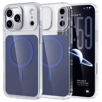 Coque hybride iPhone 17 Pro Max bicolore - Compatible MagSafe - Bleue