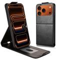 Étui à rabat vertical iPhone 17 Pro Max avec support - Noir