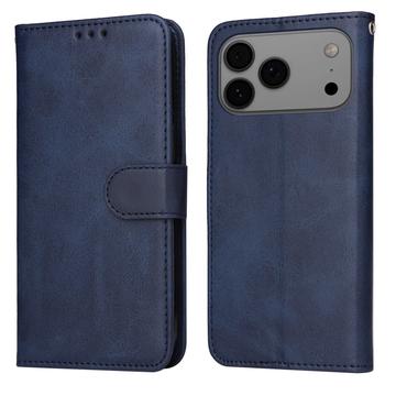 Étui portefeuille iPhone 17 Pro Max avec support - Bleu