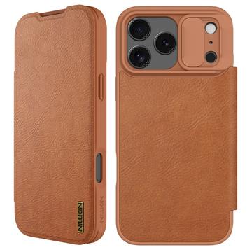 Étui à Rabat iPhone 17 Pro Nillkin Qin Pro - Marron