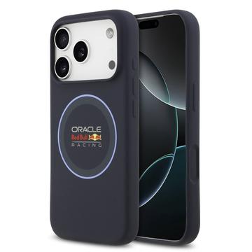 Coque silicone liquide pour iPhone 17 Pro Oracle Red Bull Racing Blue Ring - Compatible MagSafe - Marine