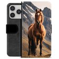 Étui Portefeuille Premium iPhone 17 Pro - Cheval