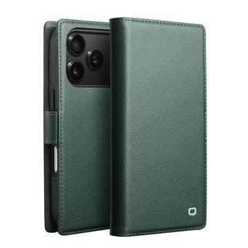 Étui en cuir détachable 2-en-1 iPhone 17 Pro Qialino - Compatible MagSafe - Vert