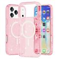 Coque Hybride iPhone 17 Pro - Série Stylish Glitter - Compatible avec MagSafe - Rose