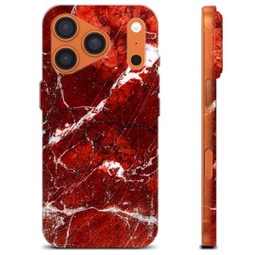 Coque iPhone 17 Pro en TPU - Marbre Rouge