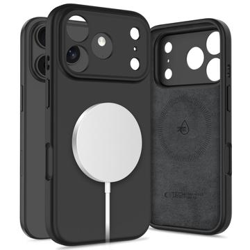 Coque iPhone 17 Pro en silicone liquide Tech-Protect - Compatible MagSafe - Noire