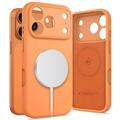 Coque iPhone 17 Pro en silicone liquide Tech-Protect - Compatible MagSafe - Orange cosmique