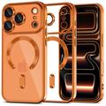 Coque iPhone 17 Pro Tech-Protect MagFlex - Compatible MagSafe - Claire / Orange cosmique