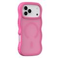 Coque hybride magnétique iPhone 17 Pro bord d'onde - Rose vif