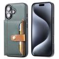 Étui iPhone 17 avec Portefeuille - Retro Style - Vert