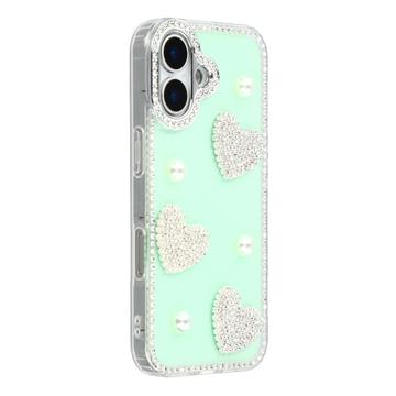 Coque hybride iPhone 17 Amour étincelant et perle