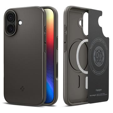 Coque MagSafe iPhone 17 Spigen Thin Fit Mag - Gris
