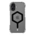 Coque iPhone 17 Tactical MagForce Hexagon - Compatible MagSafe - Noire / Transparente