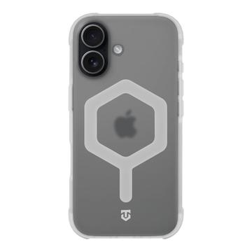 Coque iPhone 17 Tactical MagForce Hexagon - Compatible MagSafe - Blanche / Transparente