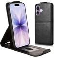 Étui à rabat vertical iPhone 17 avec support - Noir