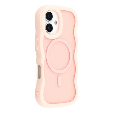 Coque hybride magnétique iPhone 17 bord d\'onde - Rose