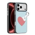 Coque iPhone 18 Pro Dux Ducis Luvy avec anneau de doigt/dragonne - Bleu ciel / Cœur