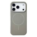 Coque iPhone 18 Pro en Silicone Liquide - Compatible MagSafe - Gris titane