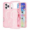 Coque Hybride iPhone 18 Pro Max - Série Stylish Glitter - Compatible avec MagSafe - Rose